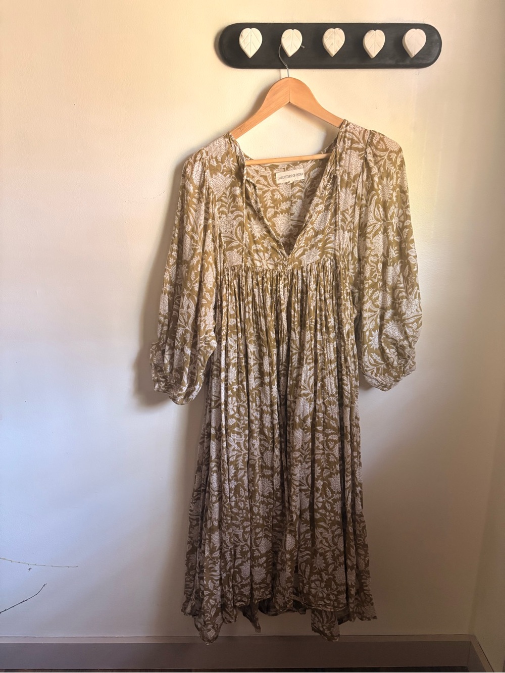 Daughters of India Kyra Midi Dress Sage Green